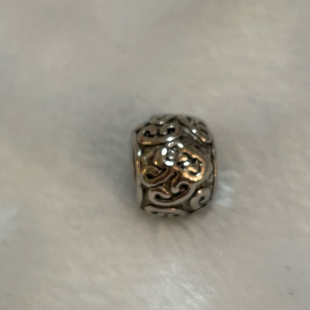 925 Sterling Silver Filigree Slider Charm (only selling charm)